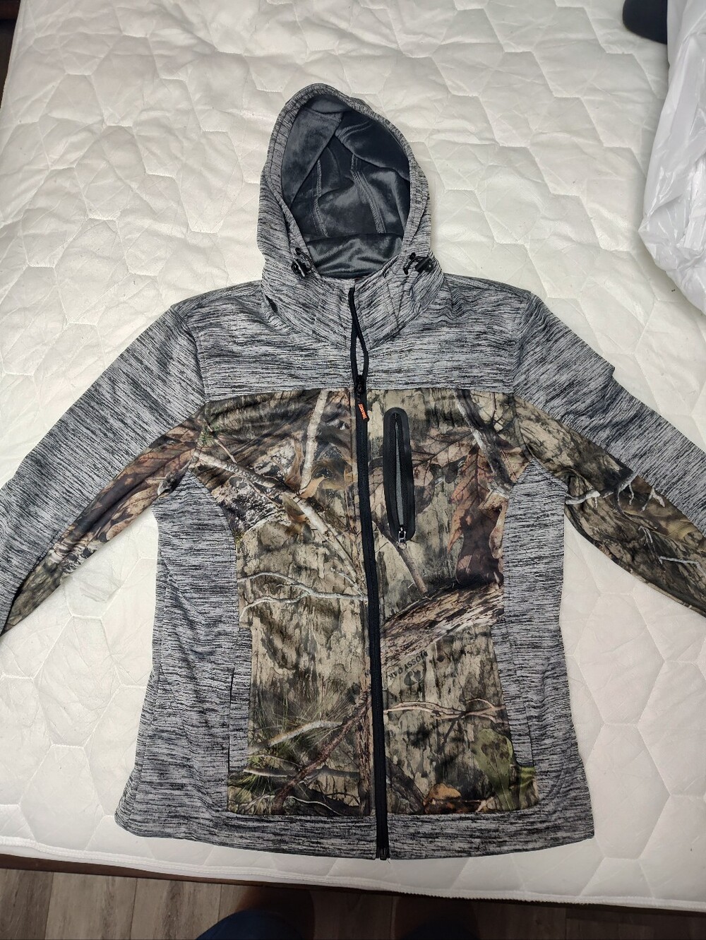 Trail Crest Camo Full Zip Hoodie Womens Vest Size L